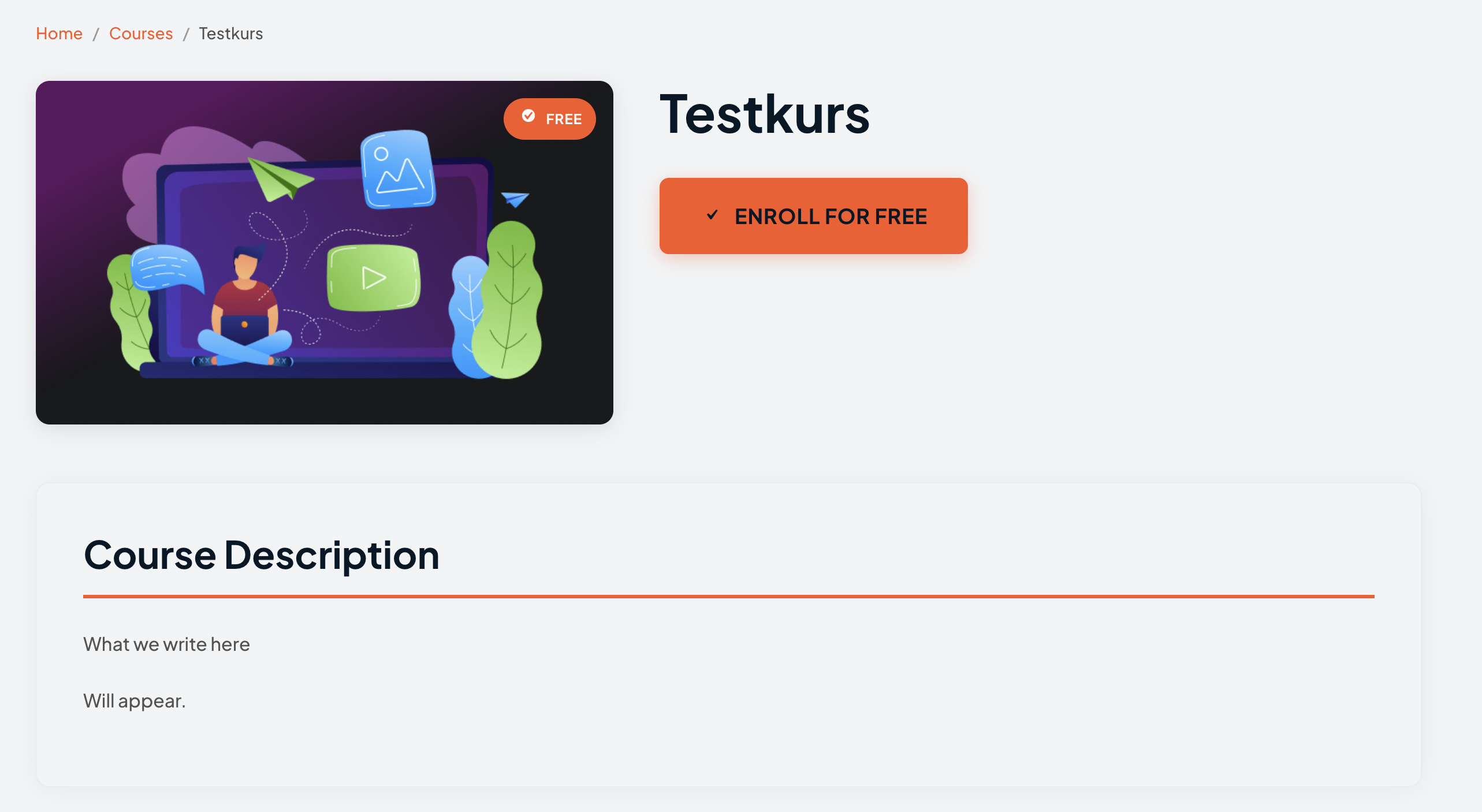 Front end description