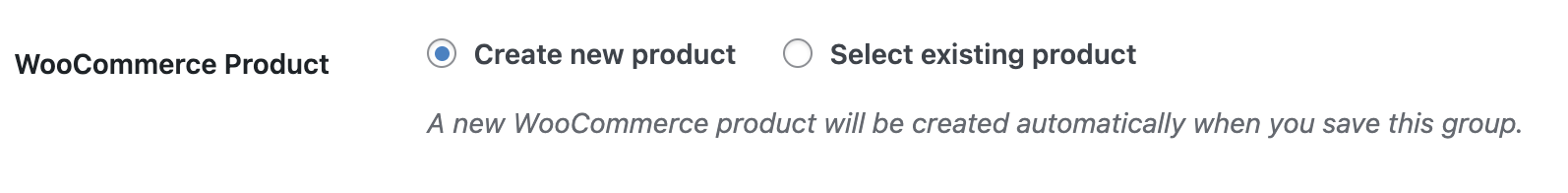 Create new product option